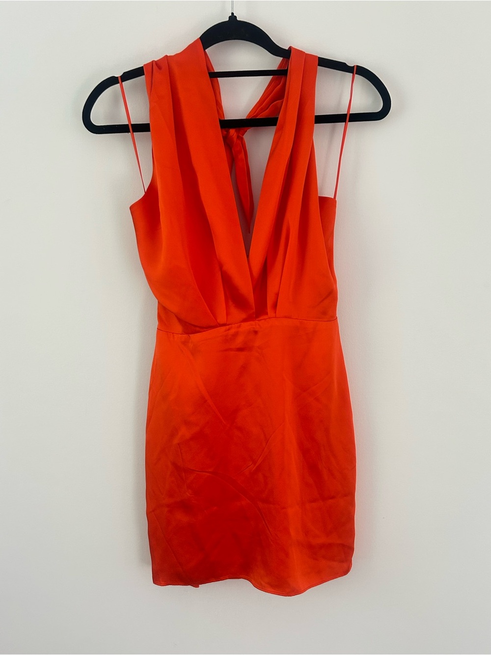 Amanda Uprichard NWT Mini Halter Neck Orange Dress Size XS